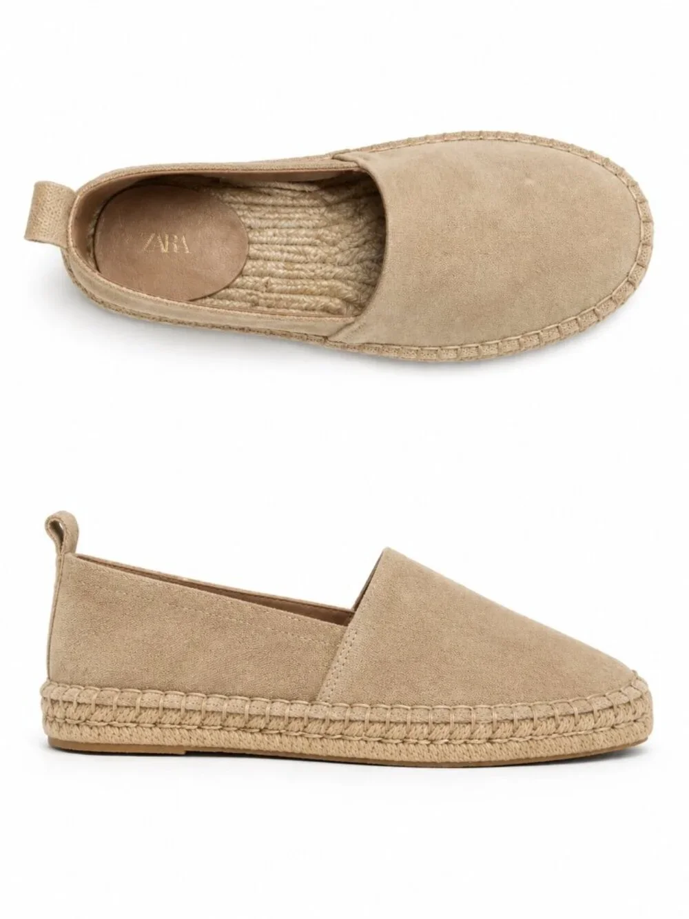 Kaanas Roma Suede Espadrille Flats Nude Beige Slip On Shoes Anthropologie NIB